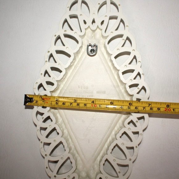 VTG Burwood Products Set Of 4 Diamond Shaped Filigree Wall Hanging Floral Decor - Picture 9 of 9